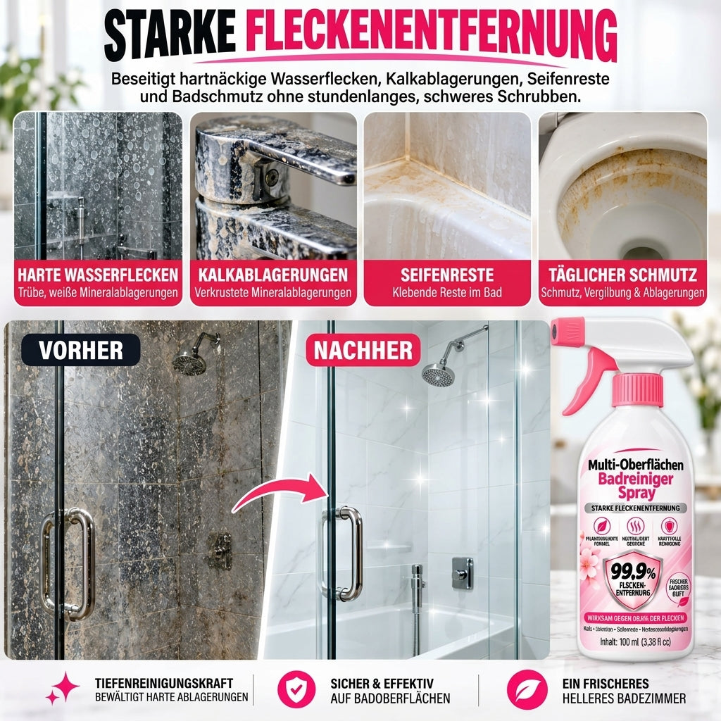 🎁 Exklusiv-Angebot | Nur noch 5 Flaschen verfügbar — heute zusätzlich 80% RABATT auf das multifunktionale Badreiniger-Spray. Jetzt sichern, solange der Vorrat reicht! 🎁