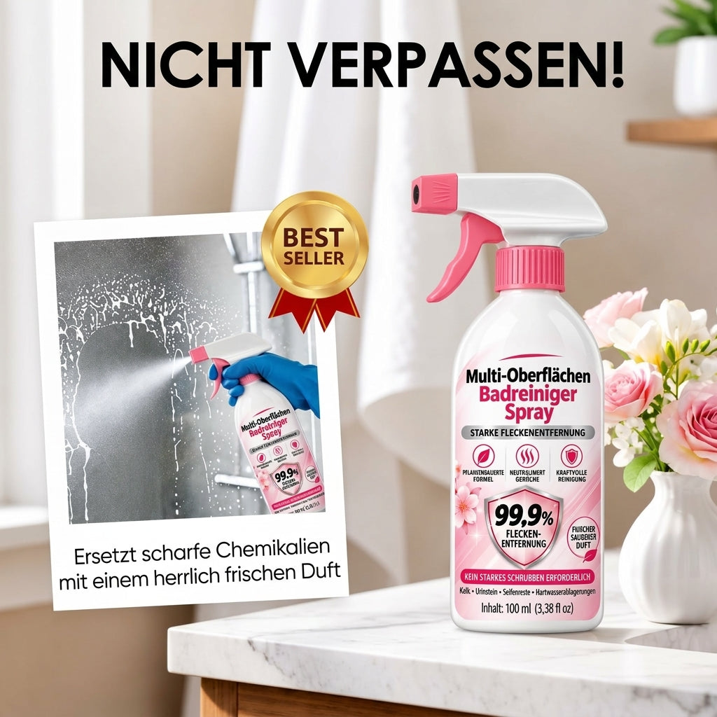 🎁 Exklusiv-Angebot | Nur noch 5 Flaschen verfügbar — heute zusätzlich 80% RABATT auf das multifunktionale Badreiniger-Spray. Jetzt sichern, solange der Vorrat reicht! 🎁