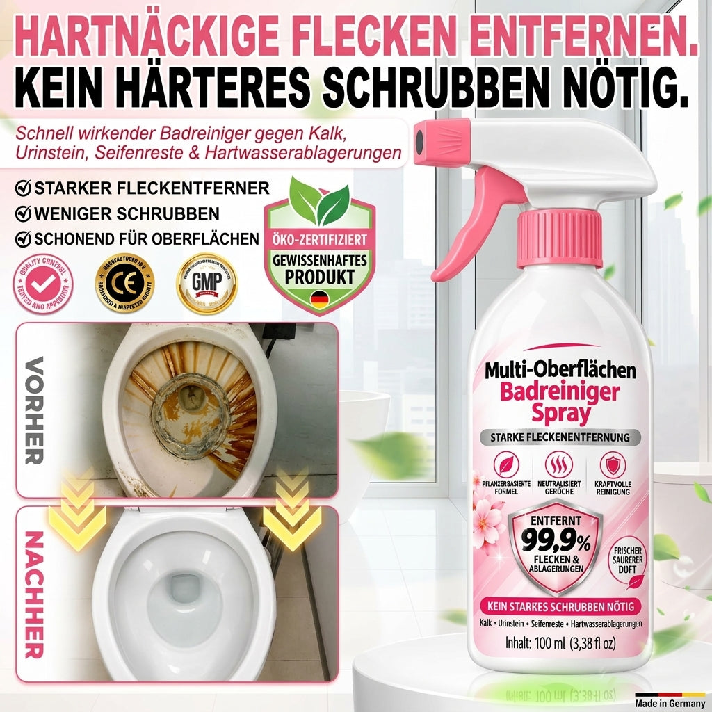 🎁 Exklusiv-Angebot | Nur noch 5 Flaschen verfügbar — heute zusätzlich 80% RABATT auf das multifunktionale Badreiniger-Spray. Jetzt sichern, solange der Vorrat reicht! 🎁